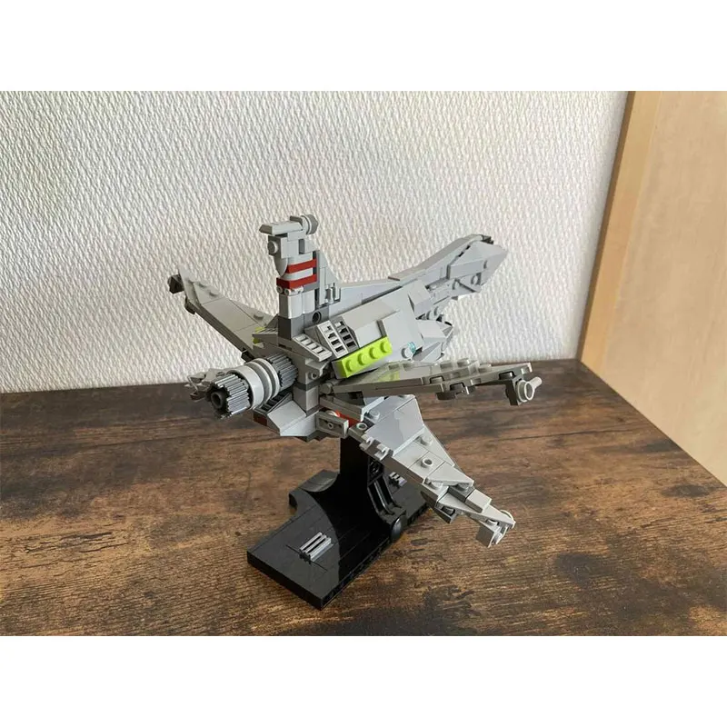 Moc bloco de construção espaço guerras série cinza nave espacial criativo tijolo modelo educação brinquedo aniversário adultos presentes MOC-236316 364 pçs