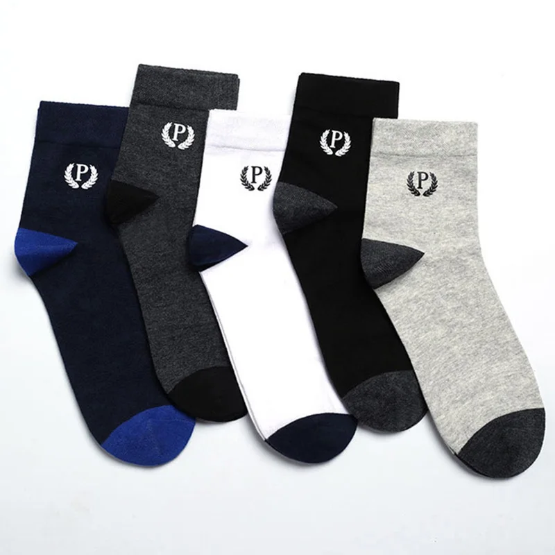 5 Paar neue Herren Socken Frühling und Sommer hochwertige schweiß absorbierende atmungsaktive bequeme und warme Sport Baumwoll socken EU38-43