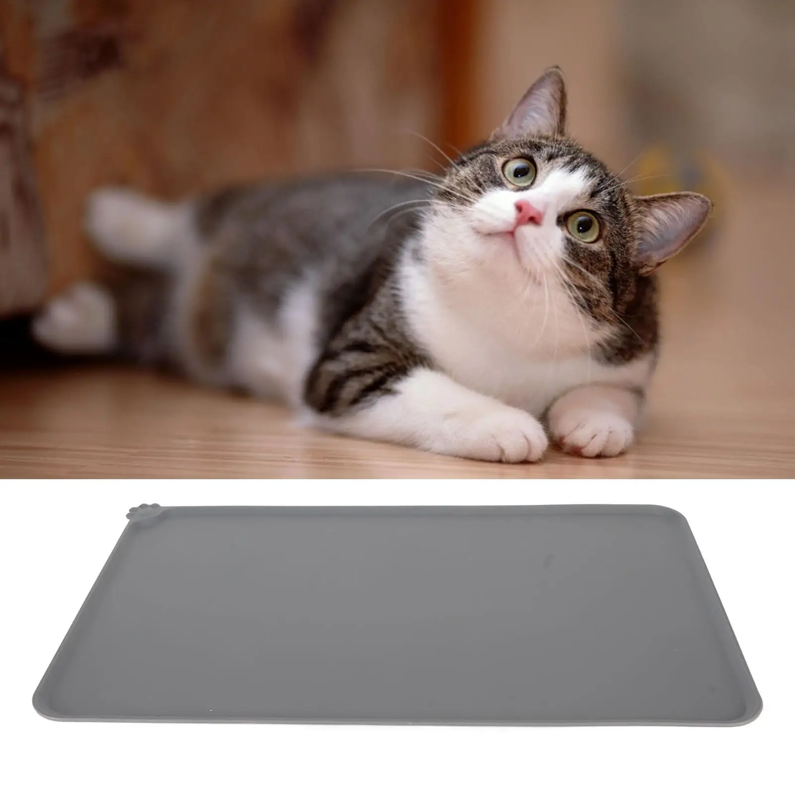 Waterproof Silicone Pet Feeding Mat - Non-Slip, Spill-Proof, Foldable Placemat for Dogs & Cats