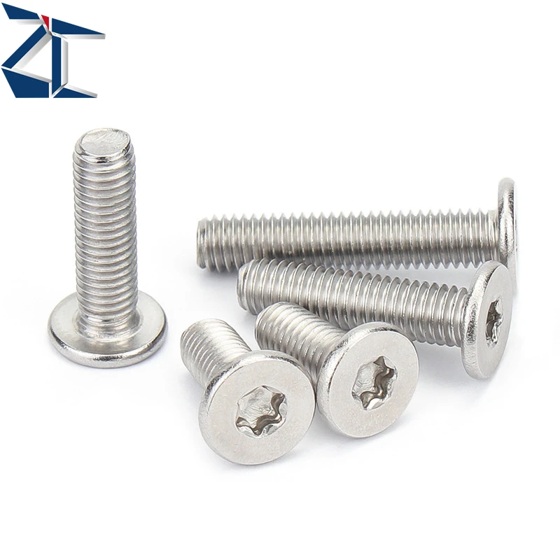 Torx Head Cap Screw M2-M6 304 Stainless Steel Ultra Low Profile Coarse Thread Machine Screw Fast Shipping