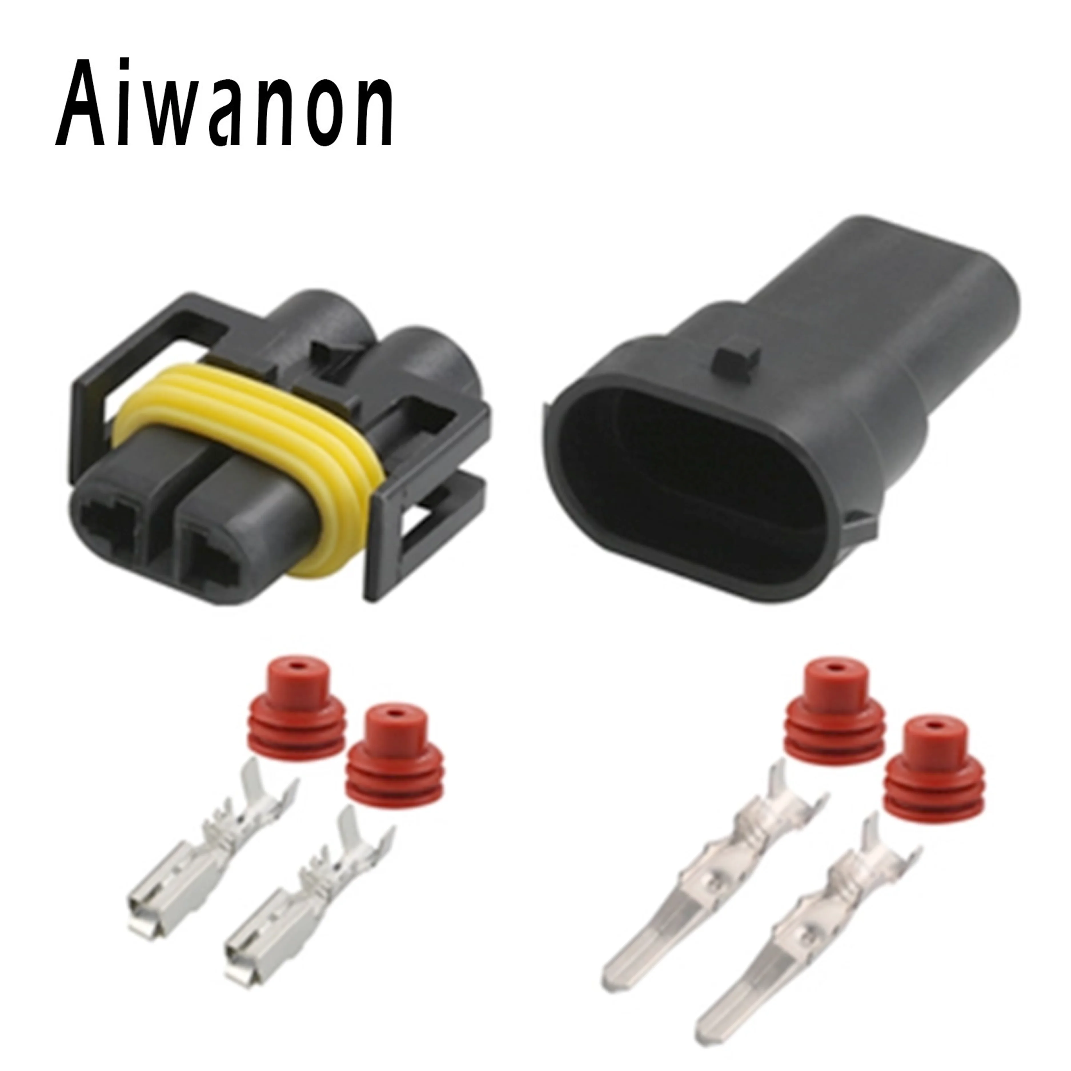 

2 Set 2 Pin Auto LED Headlight Fog Light Lamp Bulb Waterproof Electrical Connectors H11 H8 H9 Xenon Plug 12124819 DJ7028Y-2.8-11