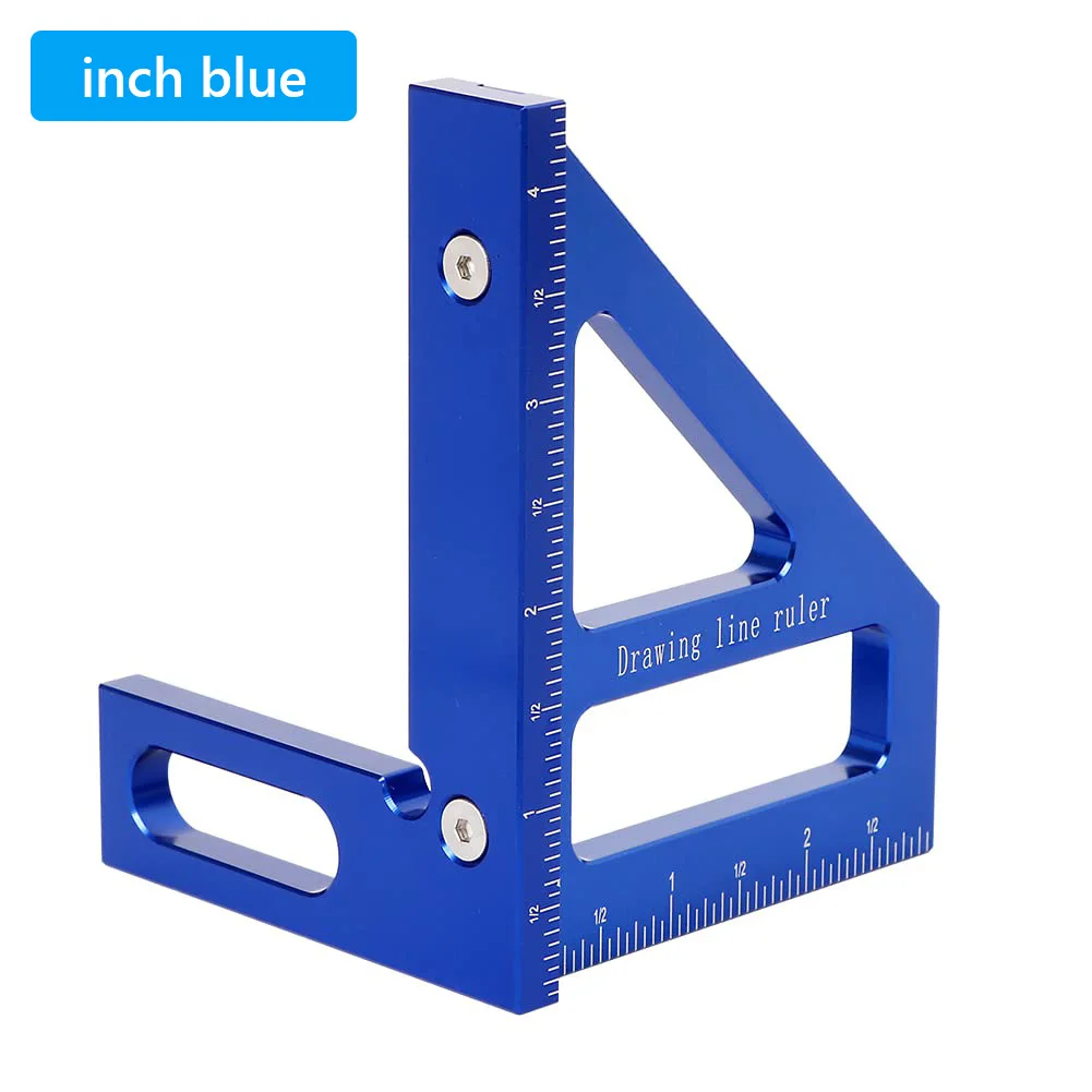 3D Multi-Angle Ruler Triangle Ruler Multi-Function Utility Scribing Gauge Aluminum Alloy Measuring Tool for Engineer Carpenter