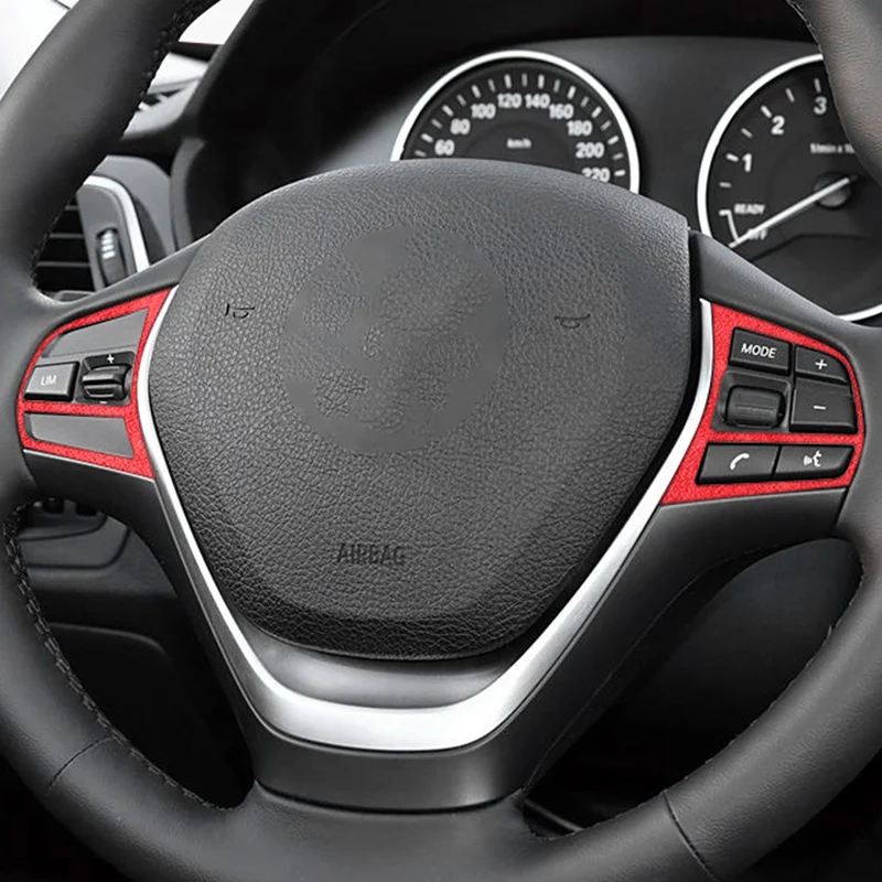 Boutons de volant pour BMW F20 F21 F30 F34, autocollants de cadre de garniture, Protection de voiture, accessoires de réglage intérieur en Alcantara