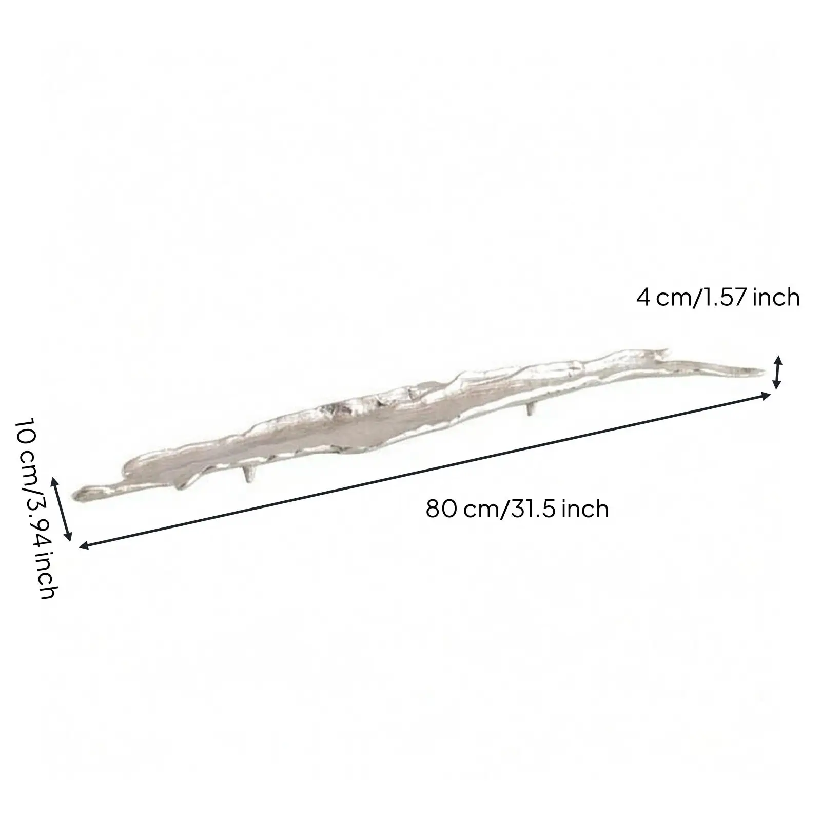 Branch Design Aluminum Storage Tray Shallow Catchall for Keys Jewelry Organizer Table Centerpiece Decor