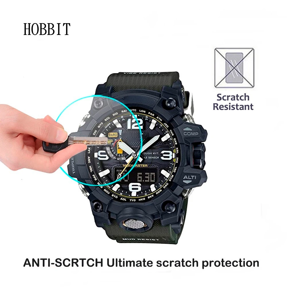 2PCS For Casio GWG-1000 GG-1000 MTH-5001L GWG100GB 0.3mm 2.5D Tempered Glass Screen Protector Watch Screen Guard Protective Film