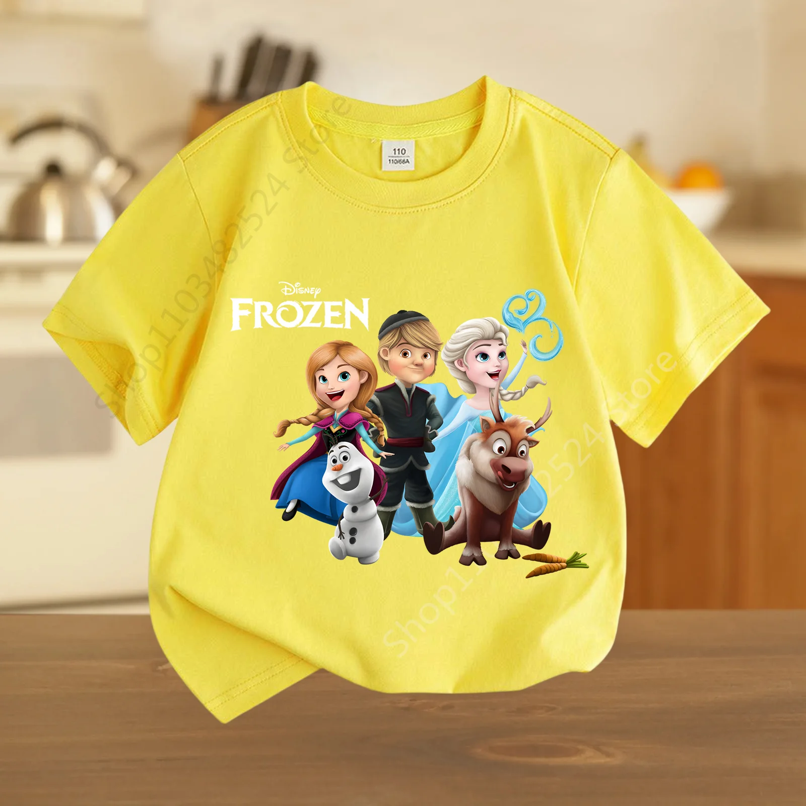 Disney księżniczka elza Anna Frozen Anime damska koszulka letnie bluzki białe koszulki z krótkim rękawem Kawaii bluzki damskie dziewczynka ubranka