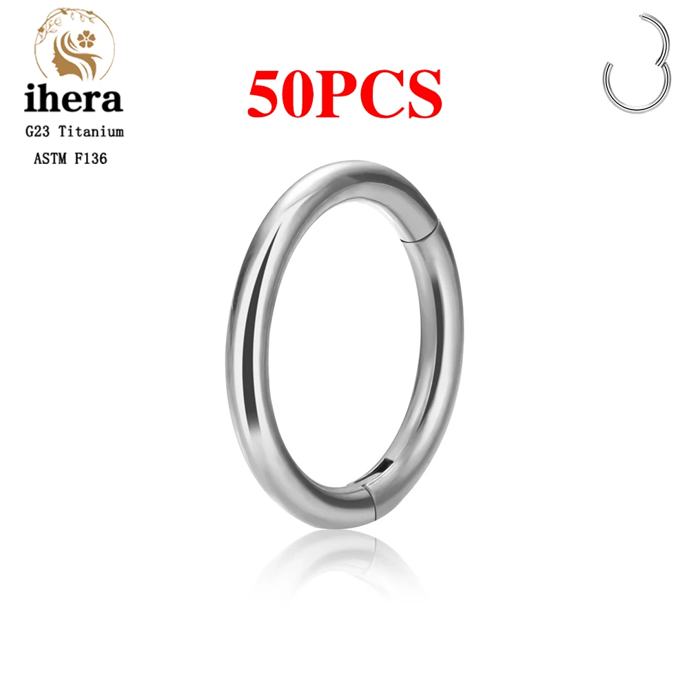 10/50PCS G23 Titanium Neusring Voor Vrouwen Piercing Sieraden Ronde Oorbel Hoepel 16/18/20G oor Tragus Kraakbeen Helix Lichaam Sieraden