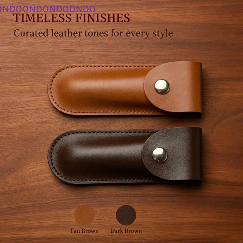 1Pcs Bottle Opener Leather Sheath Portable Snap Button Protective Cover Wear Resistant For Bottle Opener Outdoor Storage Carry
