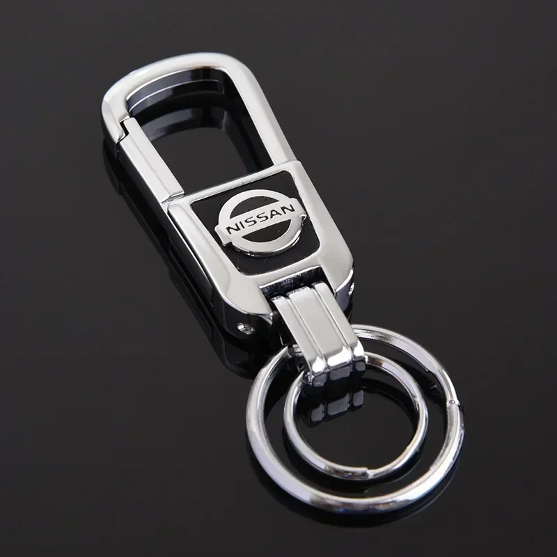 Car Logo Keyring Keychain for Nissan Qashqai J10 Sunny Trail Leaf Almera Note Skyline R34 Patrol Y61 Murano Z50 Key Chain Holder