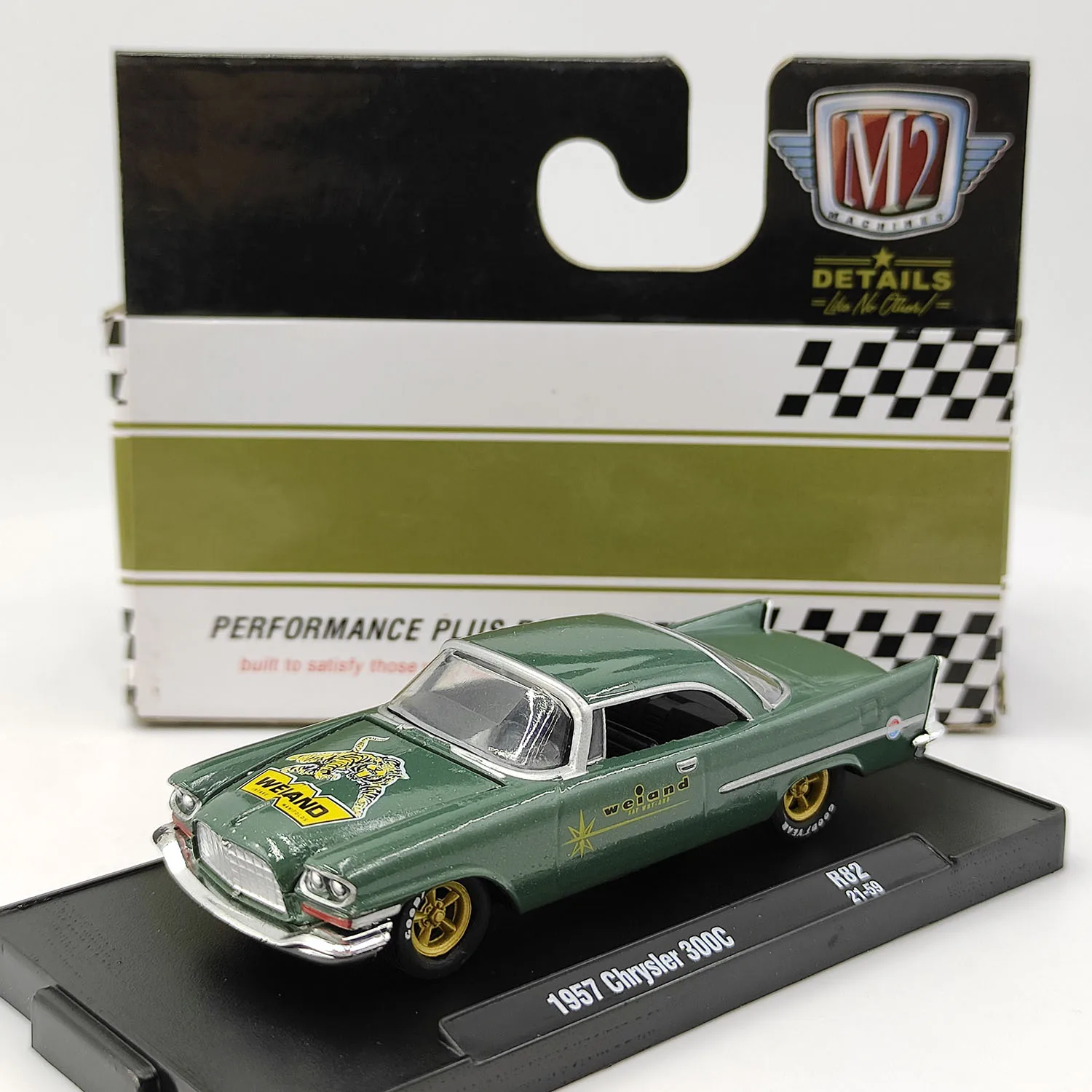 

Diecast M2 1/64 Scale 1957 Chrysler 300c Imitation Alloy Car Model Collectible Toy Gift Souvenir Display Ornament