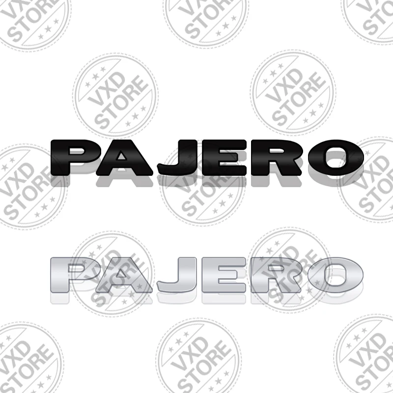 For Mitsubishi Pajero Car 3D Metal Letters Logo Badge Decals Sticker Car Auto Rear Trunk Alphabet Emblem Styling Stickers