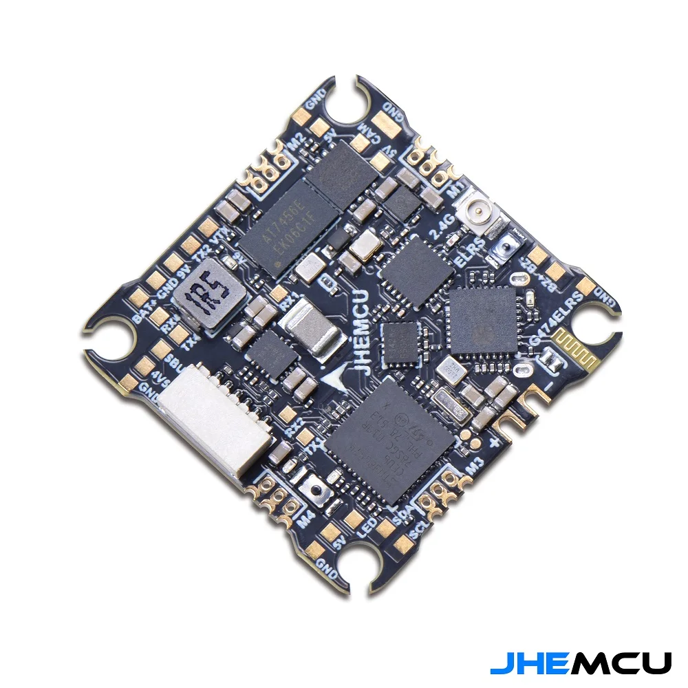JHEMCU G474ELRS AIO FC con ricevitore 2.4G, OSD 8MB Black Box 1-2S 25x25mm per FPV Freestyle Drone Parti di costruzione fai da te