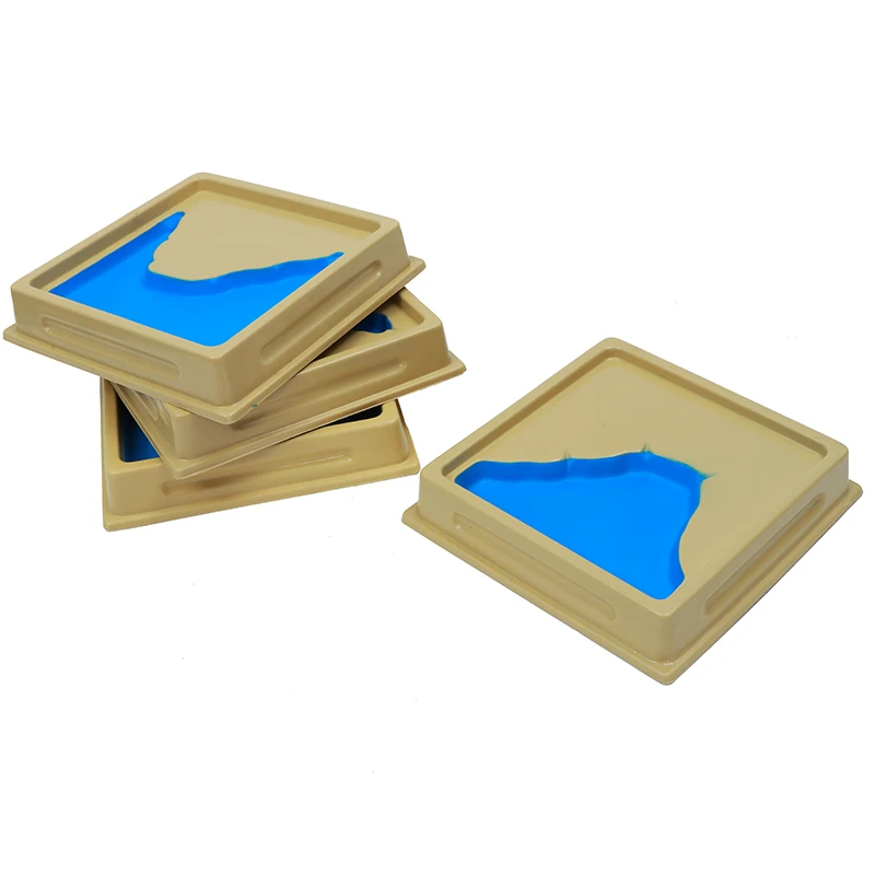 

Montessori Geography Toys Land and Water Form Trays Early Educational Equipment Kids Learning Tools Hand-eye Coordination Game