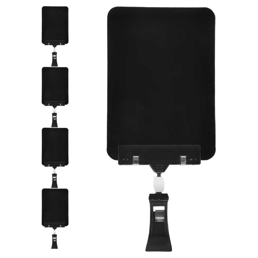 

5 Pcs Clip on Double Head Swivel Sign Display Signs for Vendor Events Clips Chalkboard Tags Basket Labels Stand
