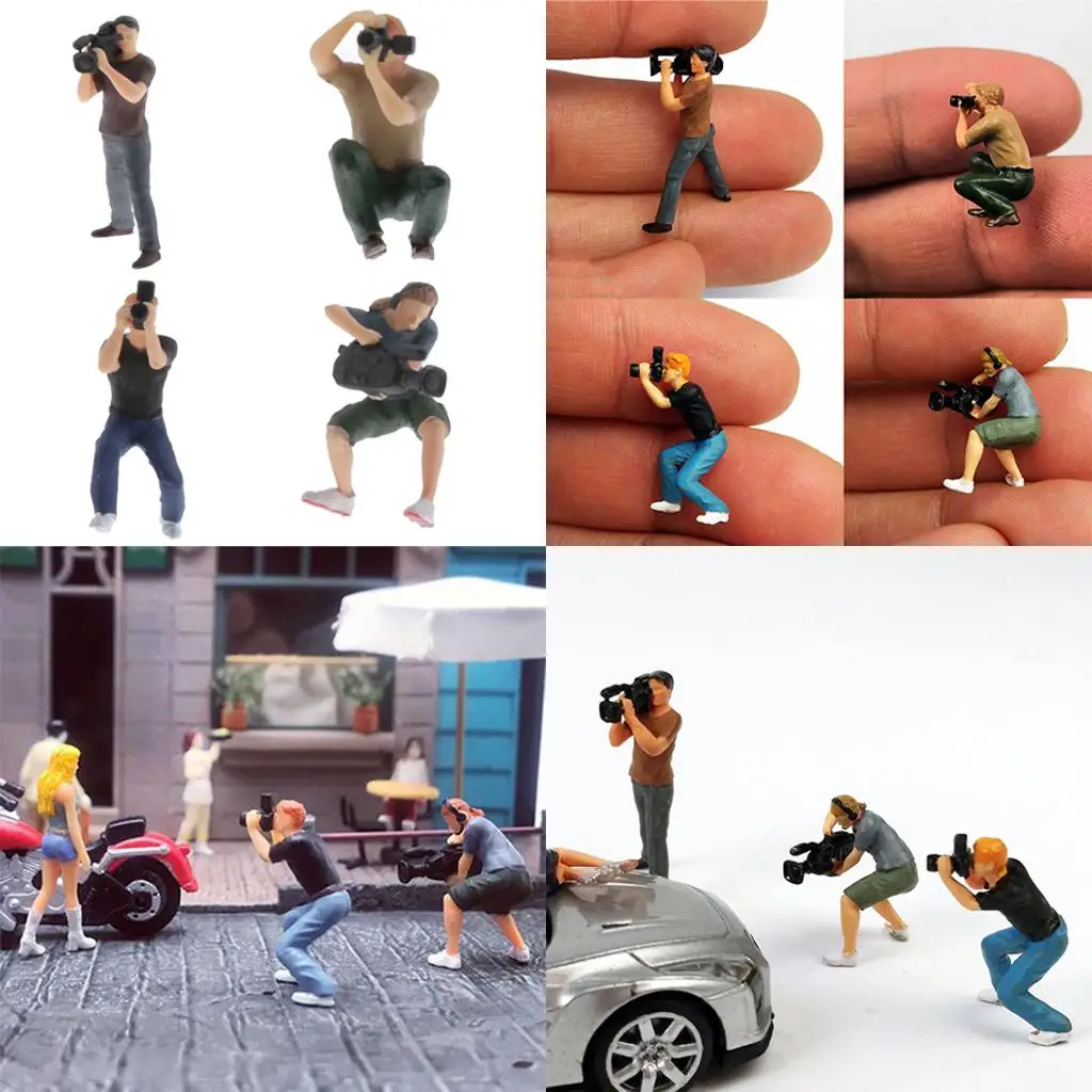 Figurine de la prolifération des Paparazzi, modèle de personnes, groupe de table de sable, échelle 1:64