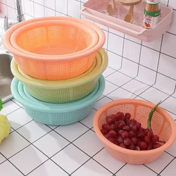 Kitchen Tools Simple Thickened  Plastic Washing Rice Sieve    Fruit and Vegetable Drainage Basket