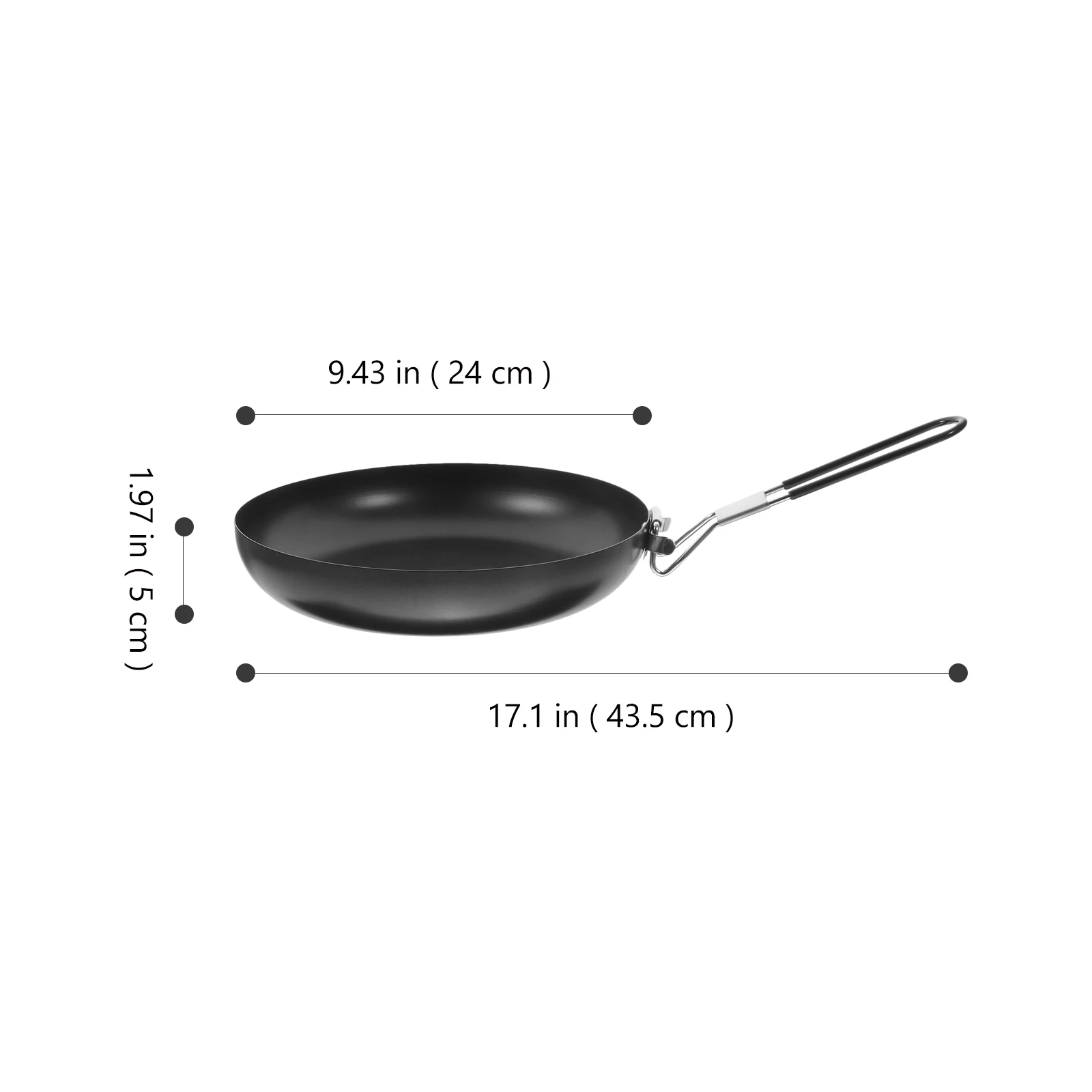 

Nonstick Saucepan Portable Non-stick Outdoor Cooking Pans Folding Frying Camping