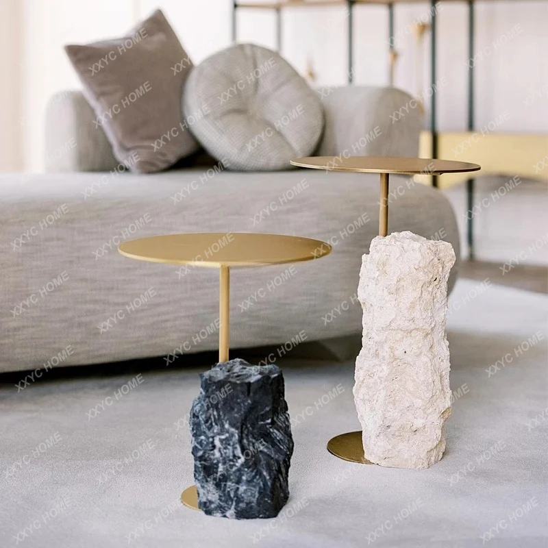 

LCreative special-shaped marble advanced sense living room leisure balcony movable small round table