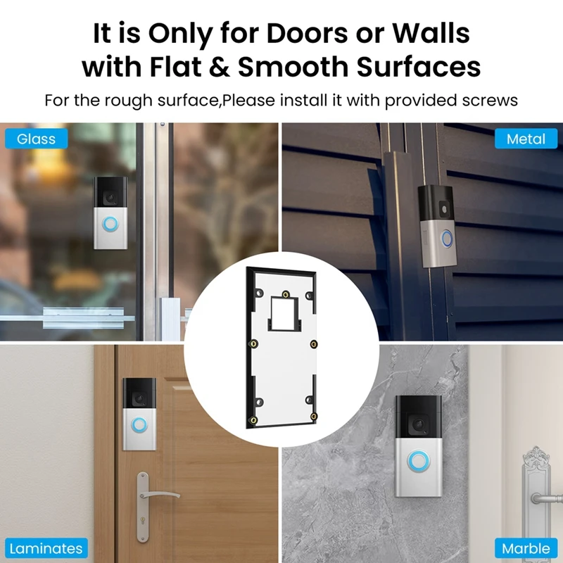 Крепление для видеодверного звонка PORK-No-Drill для видеодверного звонка 3/3 Plus/4, дверной звонок с аккумулятором Plus/Pro, аксессуар для крепления дверного звонка