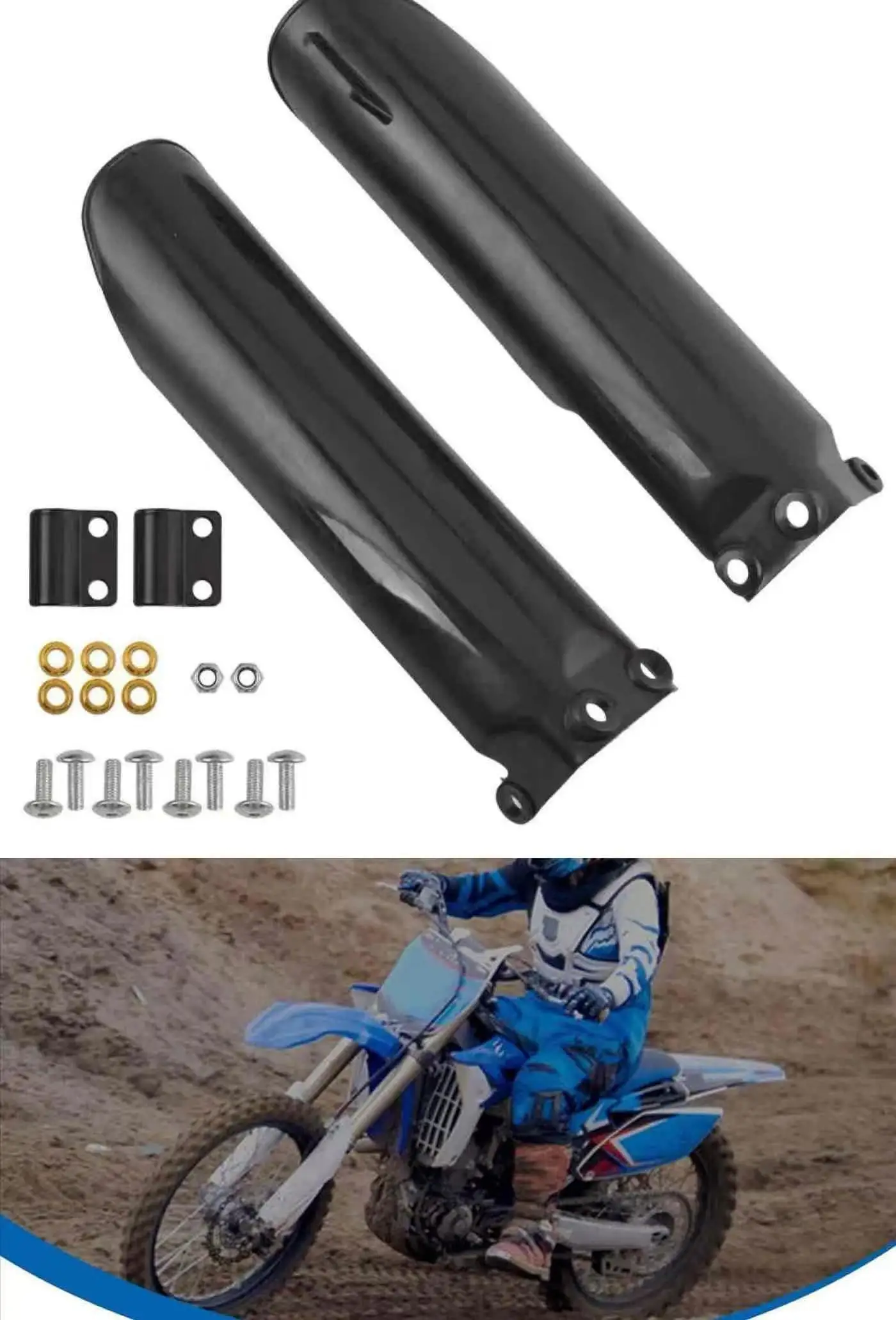 �y�Z�[�����zCRF50�ACRF70�AKLX110 110CC 125CC 150CC �s�b�g�o�C�N �t�����g�t�H�[�N�K�[�h�ɓK�����I�[�g�o�C�t�����g�V���b�N�A�u�\�[�o�[�ی�J�o�[