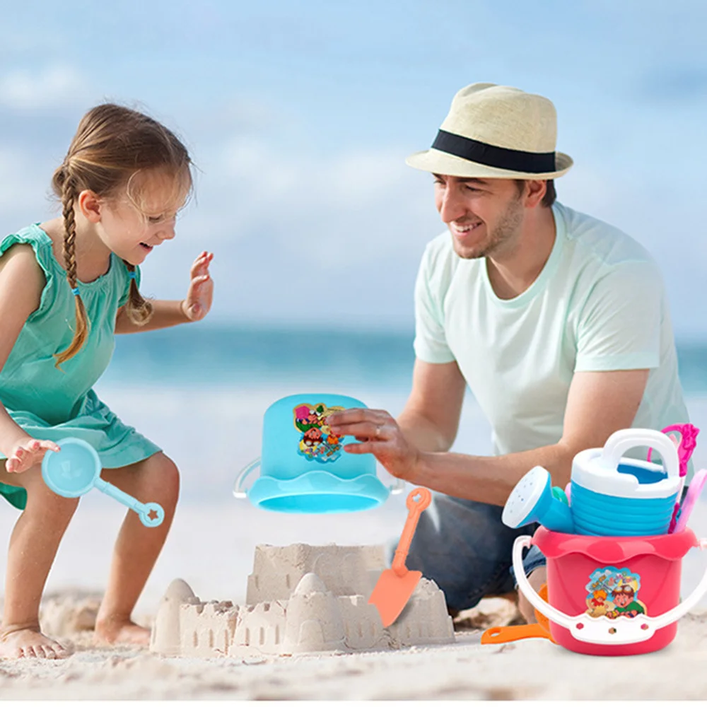Veelkleurige strandspeelgoedset Herbruikbare strandemmer Schop Waterspeelgoed voor kinderen