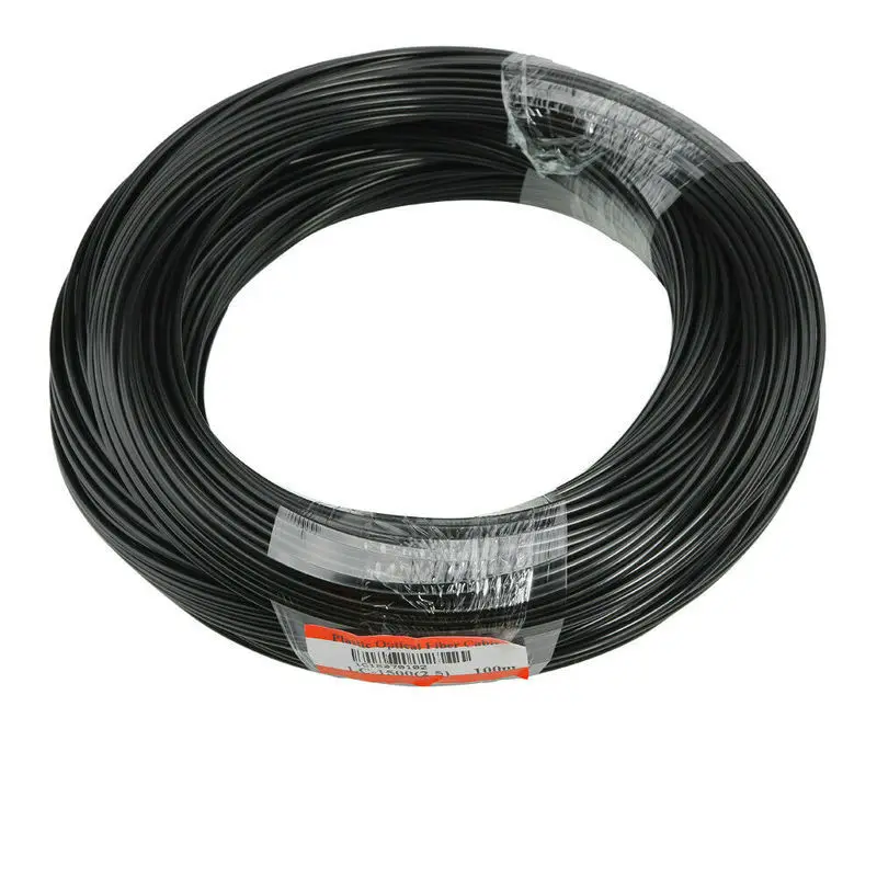 

1~50m Inner 5.0mm Diameter Black Cover PMMA Plastic End glow Fiber Optic cable f/Light Engine Ceiling Floor Decorative Starlight