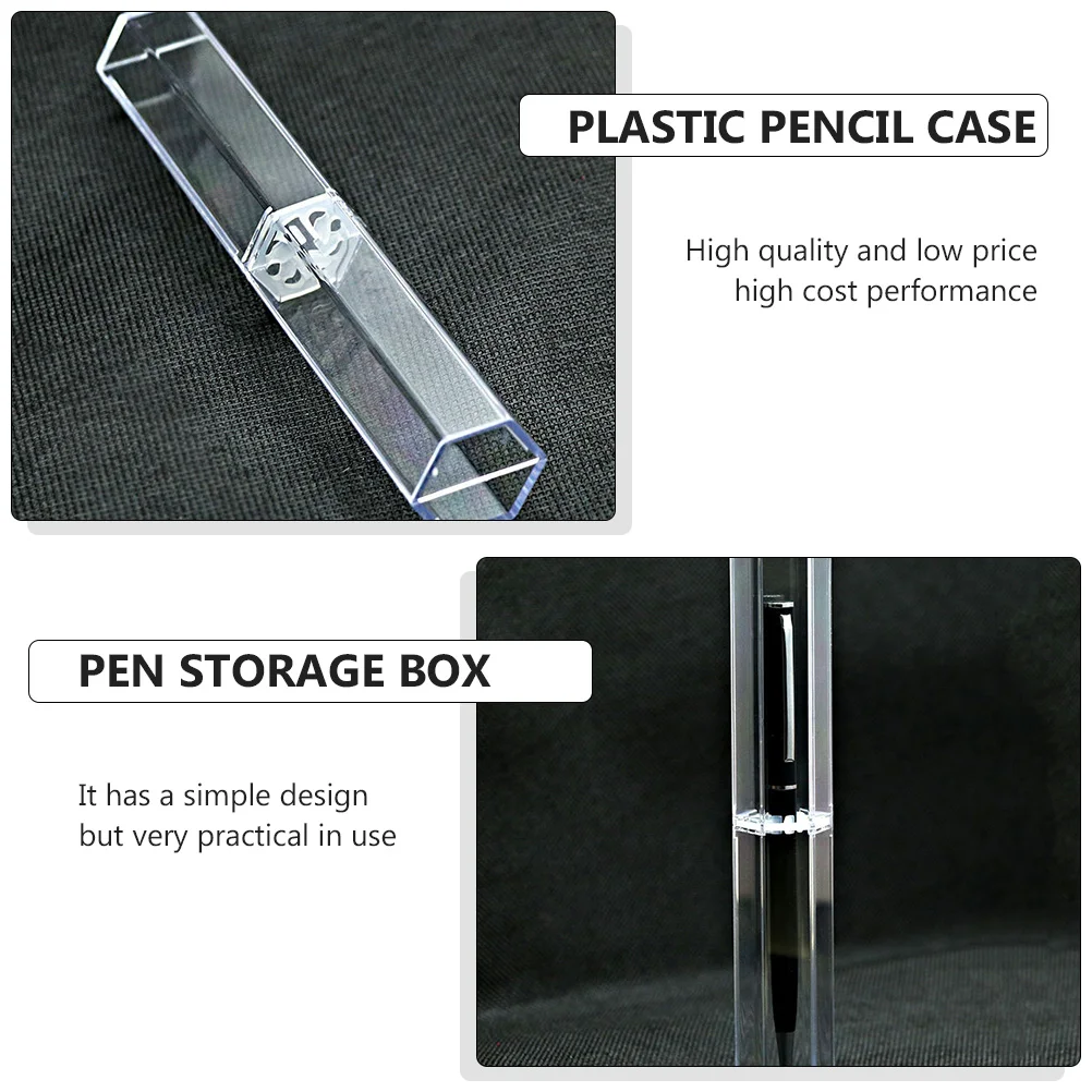 

6 Pcs Plastic Pen Box Stationery Case Pencil Container Student Multi-functional