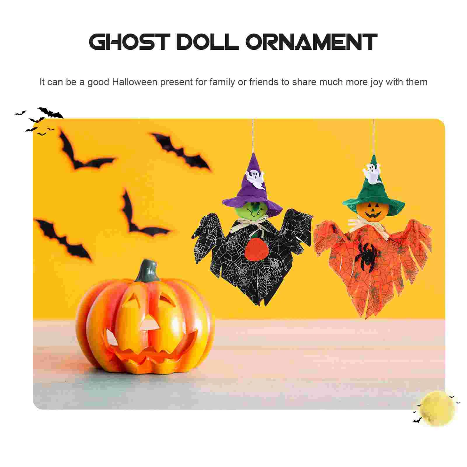 Outdoor Ghost Pendant Decorações, Horror Suprimentos, Cloth Wall, Halloween Party, 3 Pcs