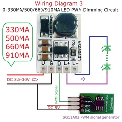 20W DC 3.5-30V 330MA/500/660/910MA Step-down HB LED sürücü modülü