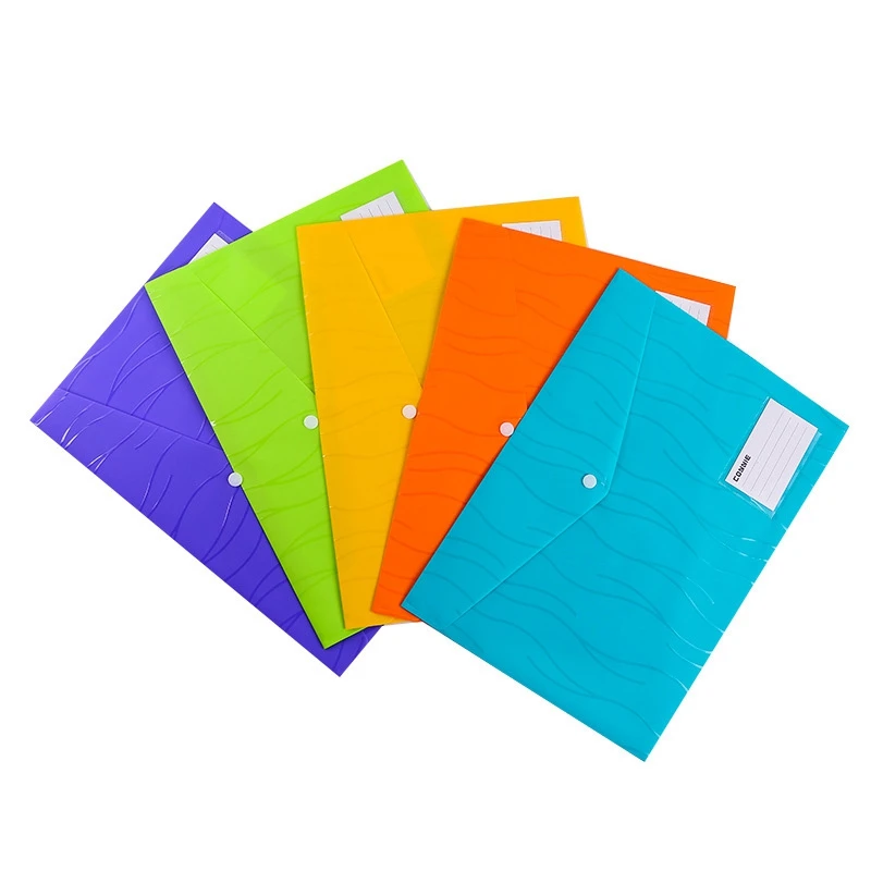 Envelopes Poly Envelopes, 12 Pack Document Folders US Letter A4 Size File Envelopes with Label Pocket Snap Button Yellow