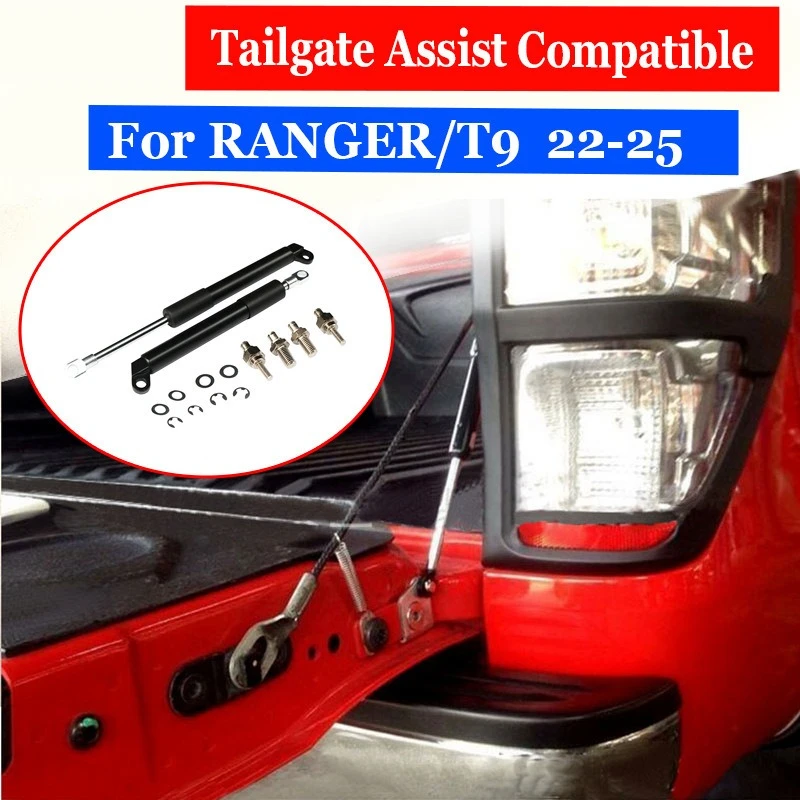 Truck Tailgate Assist Shock Prop Rod Applicable for Ford Ranger T9 22-25 Slow Down Tailgate Strut Bar Shock Absorption Accessory