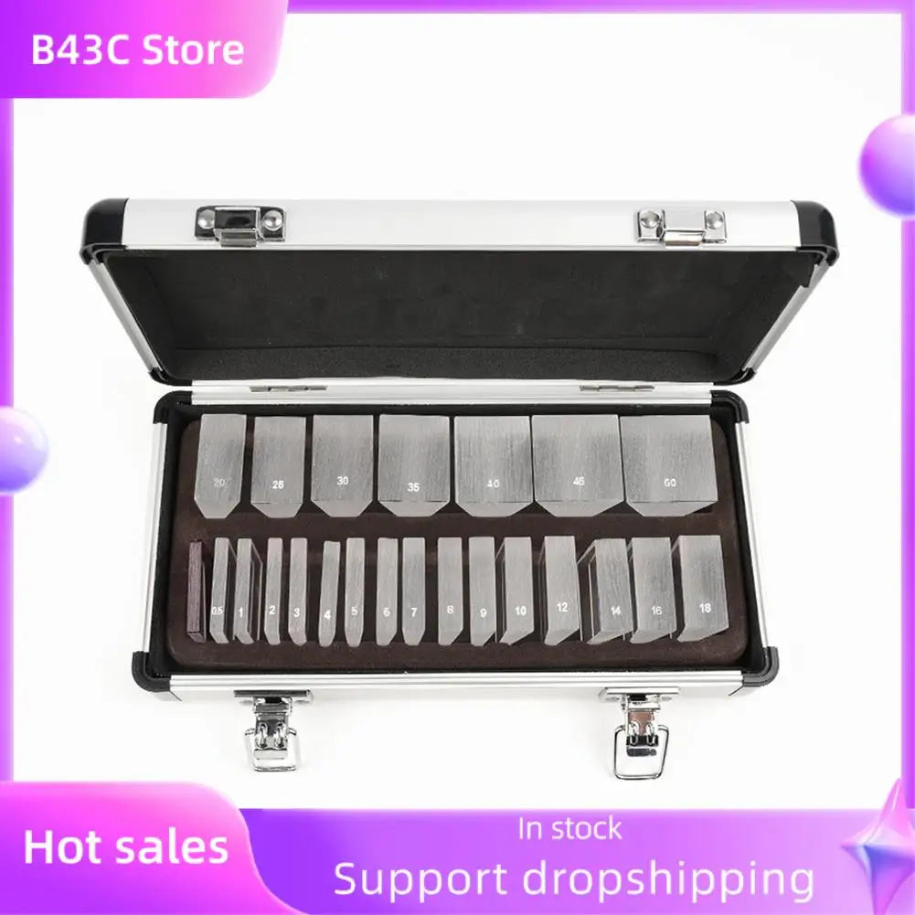

B14C Optical Ophthalmic Prism Set, Ophthalmic Prism Kit With 22 Pcs Lens & Aluminum Box, Science Classroom Optics Kits