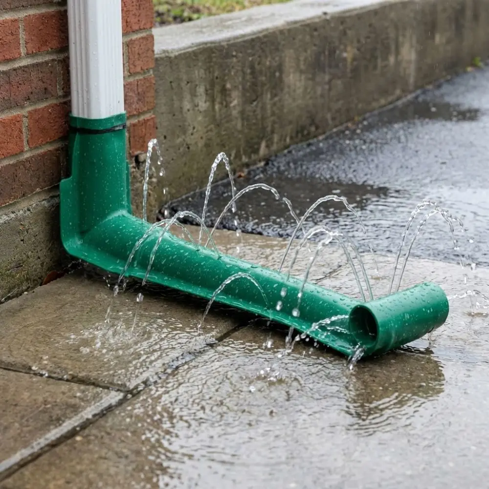 Flexible PVC Downspout Gutter Extension Prevent Splash Prevent Erosion Rainwater Diverter Divert Water Away UV Stabilized