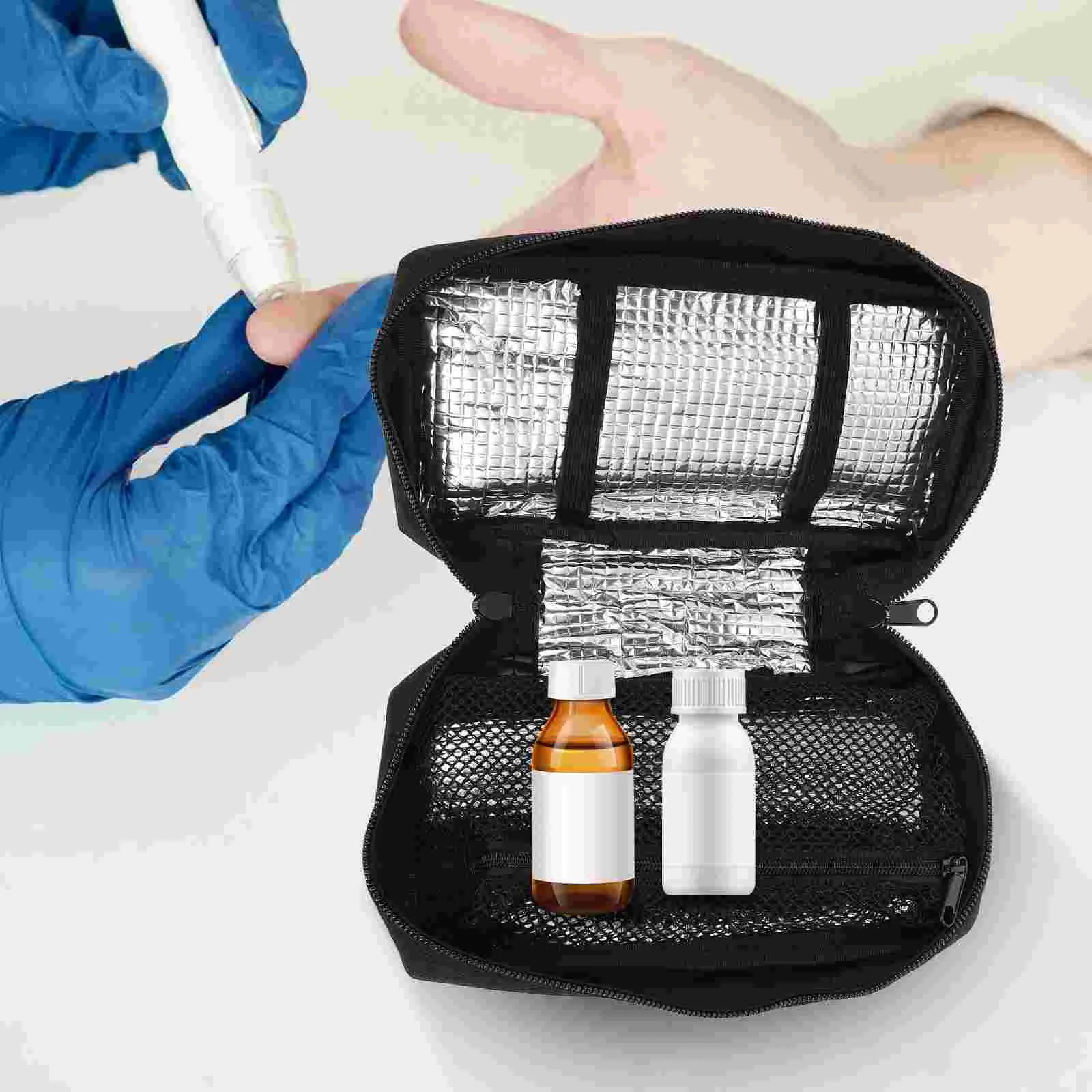 Portable Insulin Insulation Pack Travel Medical Cooler Case Freeze Environmental Aluminum Foil Heat Bag