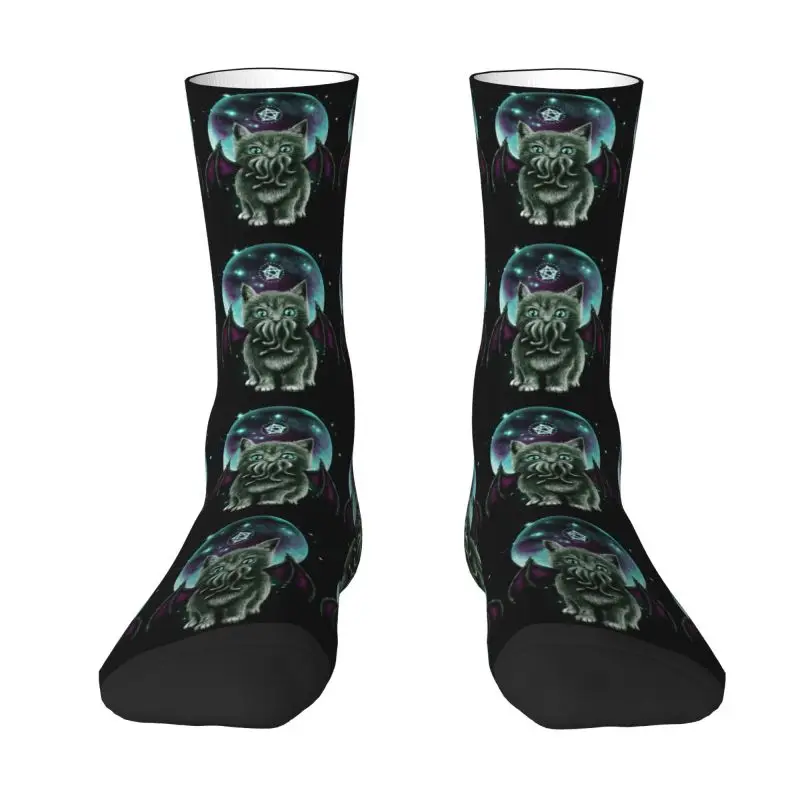 Custom Fashion Print Harajuku Call Of Cthulhu Socks for Men Women Stretchy Summer Autumn Winter Kaiju Cat Monster Socks