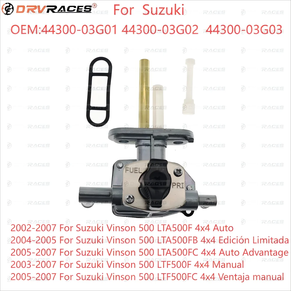 Gas Fuel Petcock Tap Valve Switch For Suzuki Vinson LTA500F FB FC LTF500F FC 4WD 44300-03G03 44300-03G02 44300-03G01 Accessories