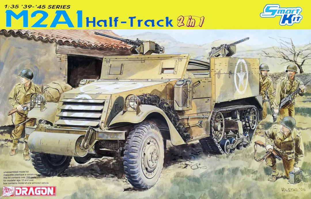 DRAGON Assembled Military Model Kit 6329 US M2A1 Half-Track 2in1 Precision Edition 1/35