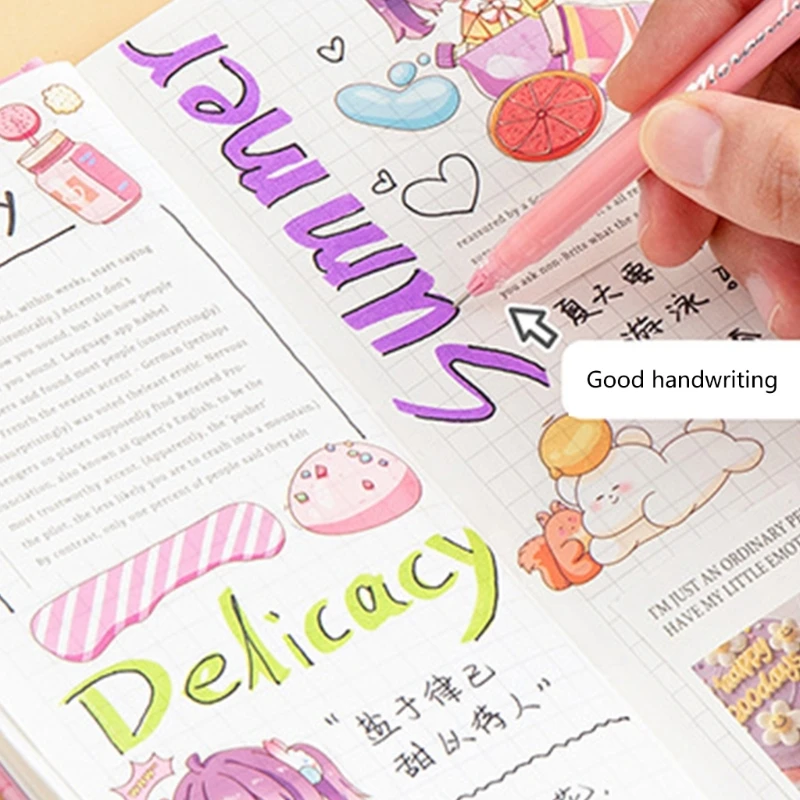 9 個ローラーボールペン多色ゲルインクペン描画ペン 0.5 ミリメートル文具ペン