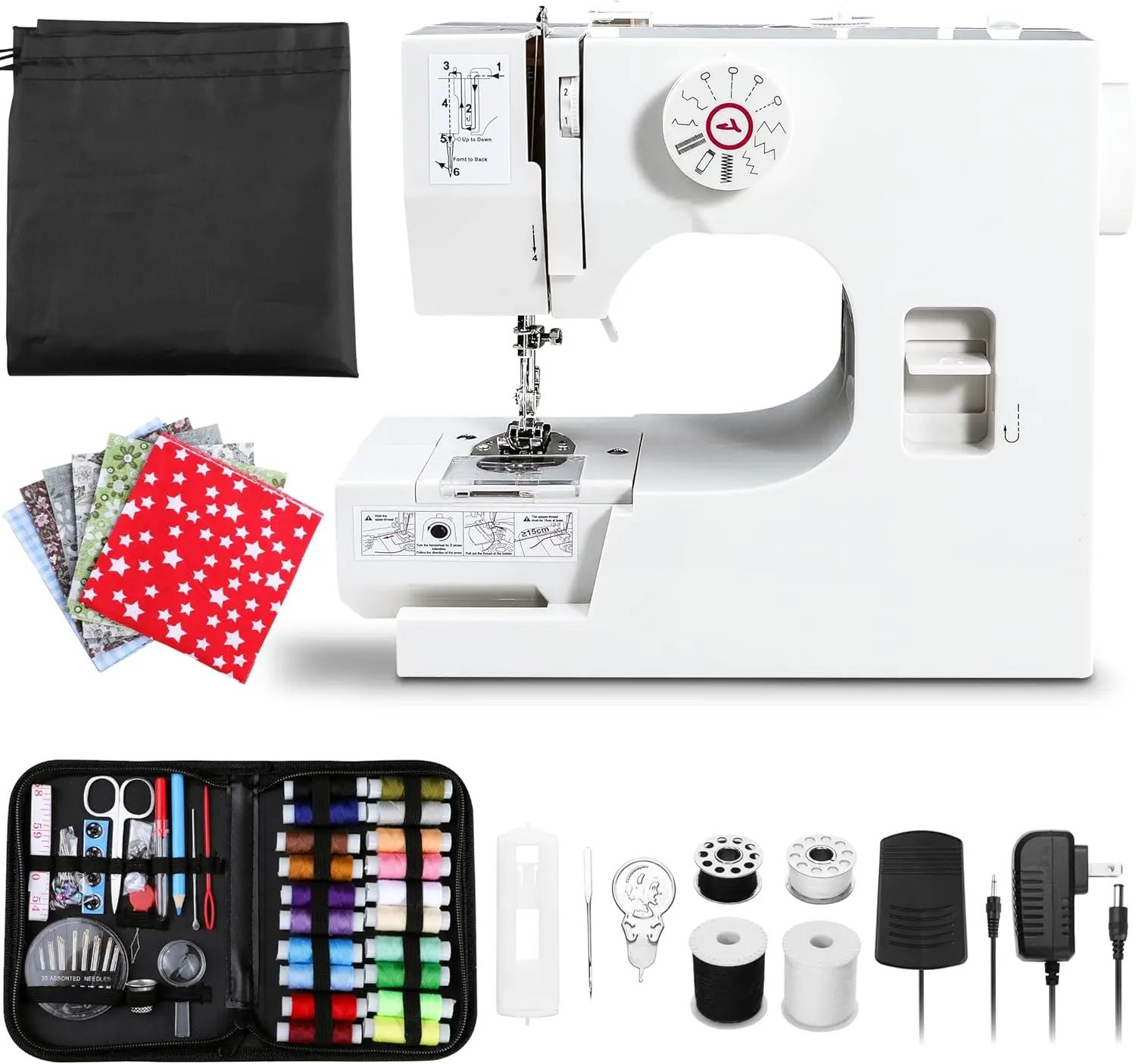 

Portable Mini Sewing Machine for Beginners Adults Electric with Sew Kit