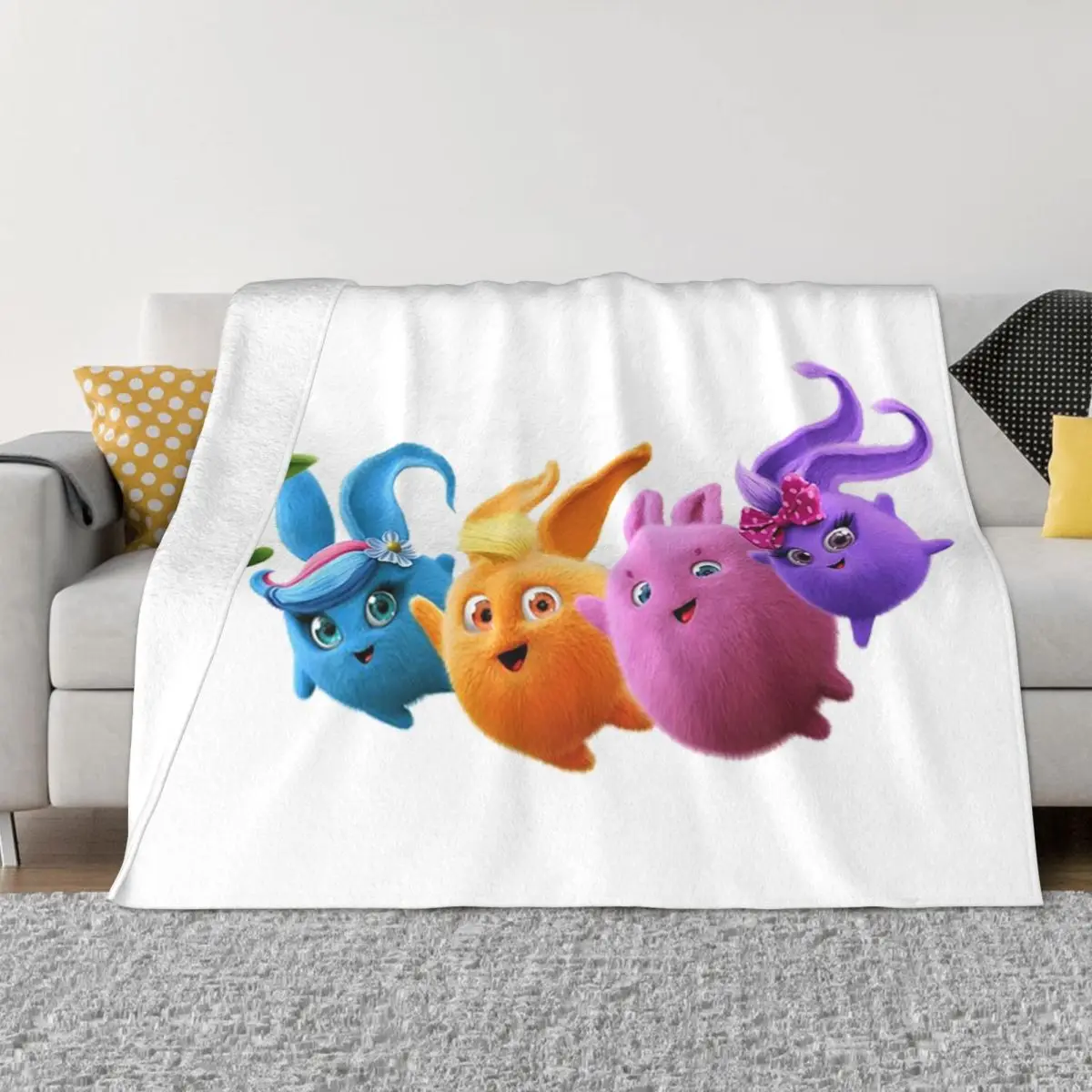 

Sunny Bunnies Blankets Soft Warm Flannel Throw Blanket Bedspread for Bed Living room Picnic Travel Home Sofa