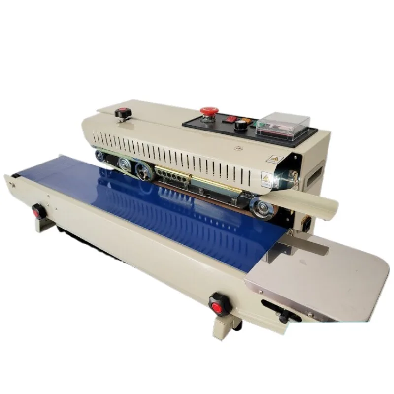 FR900 Automatic Continuous Sealing Machine Commercial Aluminum Foil Plastic Bag Food Packaging Household Continuous Heat Sealing