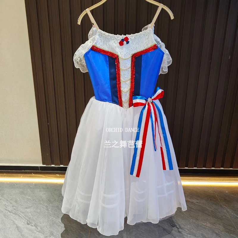 Alta qualidade tamanho personalizado crianças meninas mulheres adulto paris chamas dança desempenho usar longo romântico ballet tutu vestido