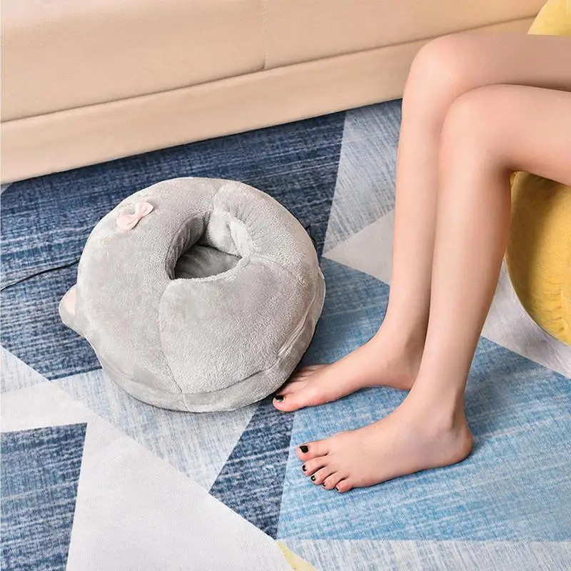 Heated Foot Warmer Electric Ankle Warmers USB Rechargeable 2-in-1 Reusable Electric Foot Warmer For Winter Women Dormitory Home image 2