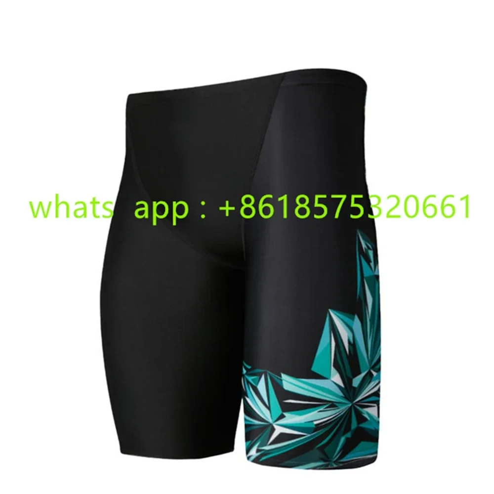 

New Men Swim Jammer Swimming Trunks Professional Swim Surf Trunks Summer Beach Lycra Quick Dry Uv Protection Gym Tights Shorts