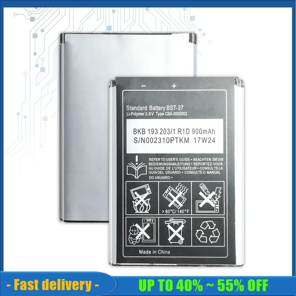 BST-37 Battery For Sony Ericsson K750 D750i W800i W810i K600 K610i K200i K220i W810C W700C W710C W550C J100i T280i V600 BST 37