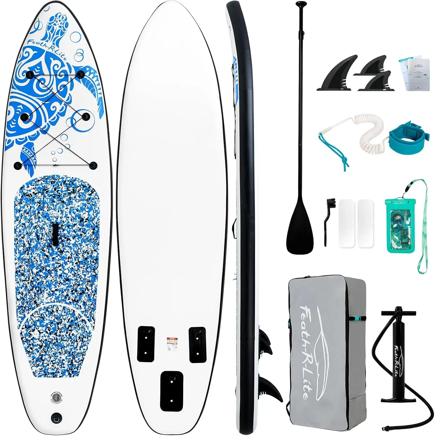 -R-LITE Inflatable Stand Up Paddle Board 10'x30''x6'' Ultra-Light (16.7lbs) SUP with Accessories