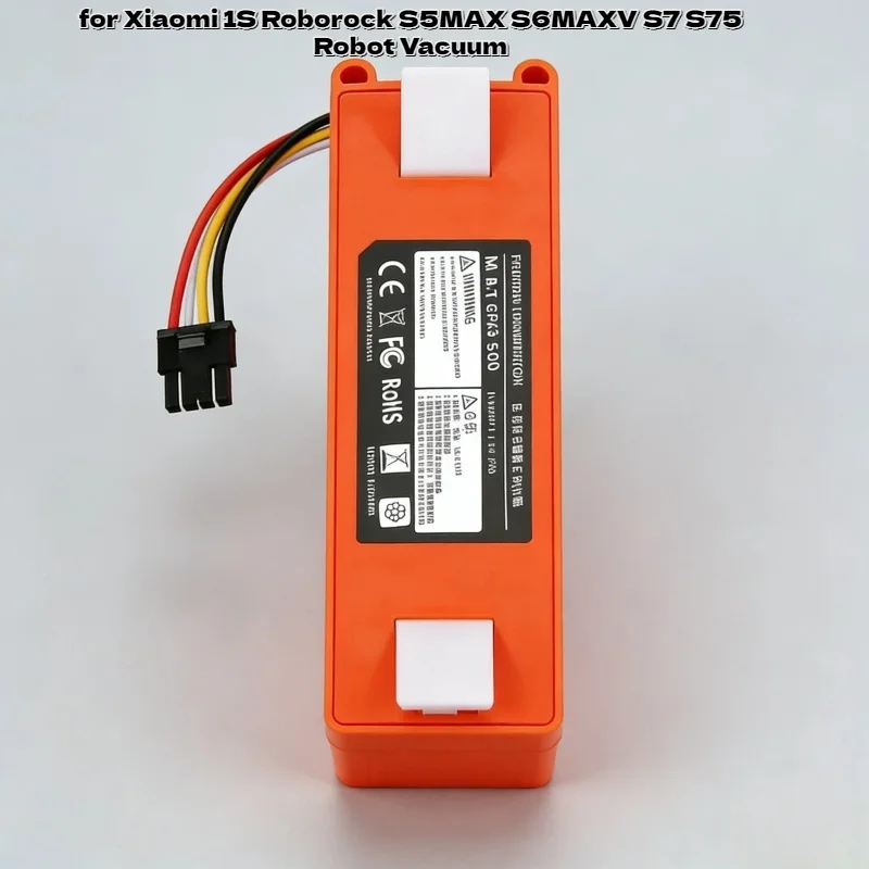 

Аккумулятор 14.4V 6500mAh большой емкости, стабильная подача энергии, долговечный, для роботов-пылесосов Xiaomi 1S, Roborock S5MAX, S6MAXV, S7, S75, аксессуары