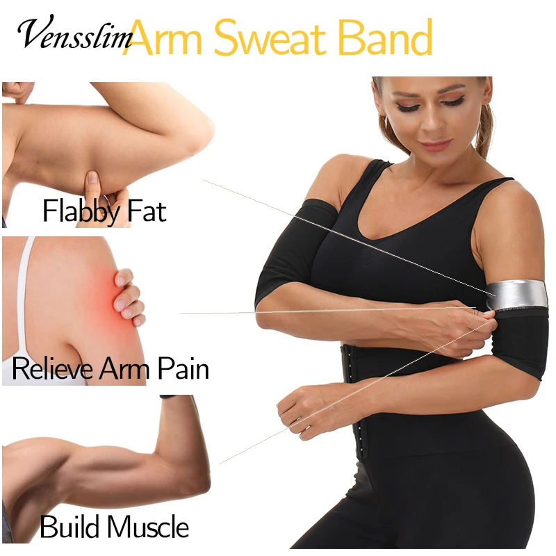 Vensslim 2 Pieces Arm Slimming Corset Women Fat Burning Trimmers Belt Arms Shapers Sleeves Protection Arm Sport Sweat Band