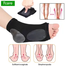 1Pair Arch Support Sleeve Cushioned Soft Elastic Gel Pad Fabric Arch Sock for Flat Foot Pain Relief Plantar Fasciitis Heel Spurs