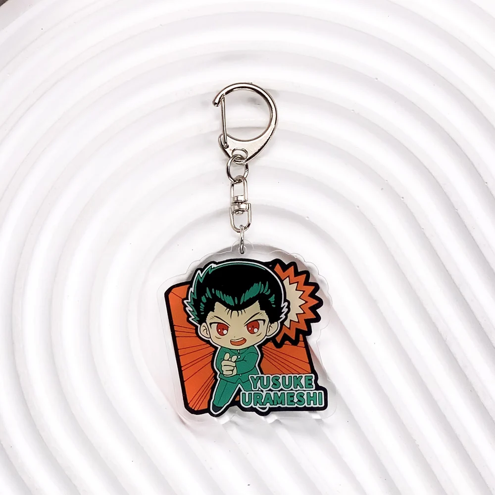شخصيات أنيمي YuYu Hakusho العصرية سلسلة مفاتيح مصنوعة من الأكريليك اكسسوارات حقيبة سحر الإبداعية على ظهره قلادة كيرينغ هدايا للأصدقاء